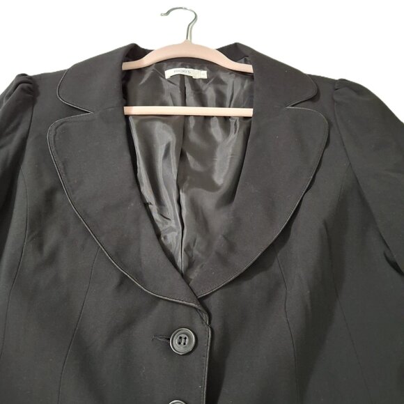 Steampunk Fitted Tailored Short Blazer Suit Jacket Sz 12 Lined Vintage Office - Picture 11 of 16